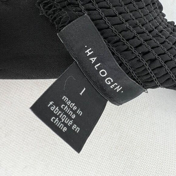 Halogen Pleated High Neck Sleeveless Handkerchief Dress Black Size Large NWOT - Picture 8 of 10